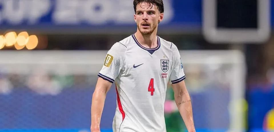 Player in England jersey during football match
