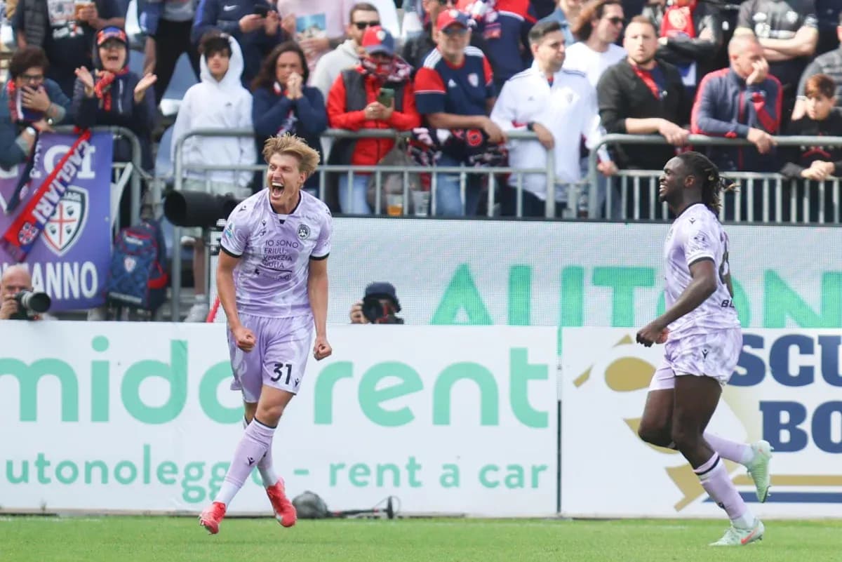 Players celebrating a goal in Serie A match