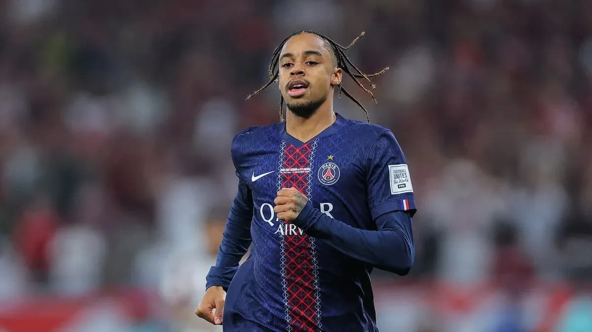 Player running during match in PSG kit