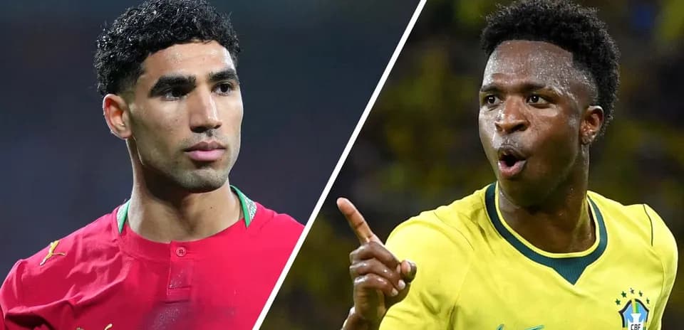 Achraf Hakimi and Vinícius Júnior during match