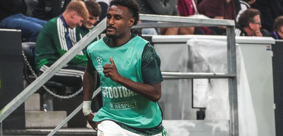 Player warming up on the sidelines before match