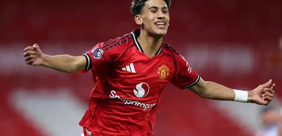 Player celebrating after scoring for Manchester United