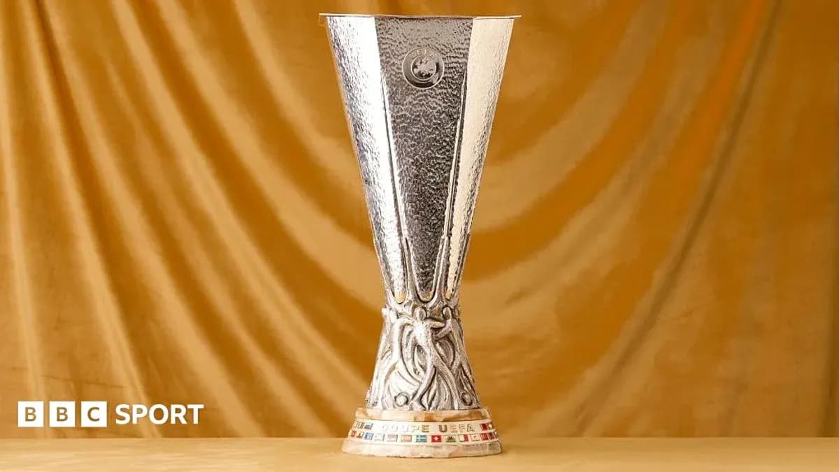UEFA Europa League trophy on display