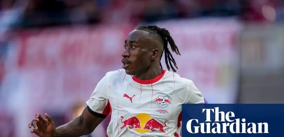 Player running during match for RB Leipzig