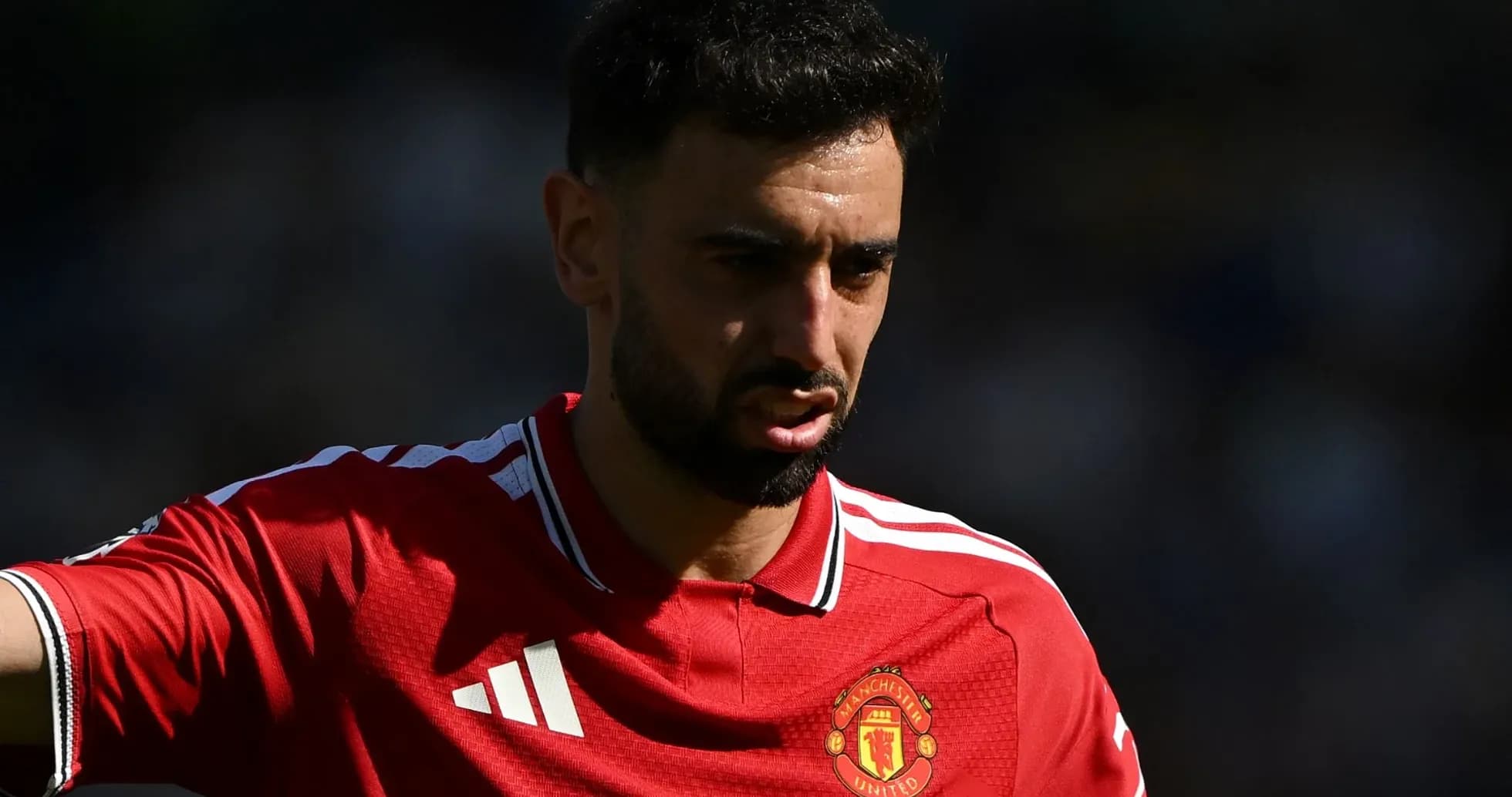 Player in Manchester United jersey during match