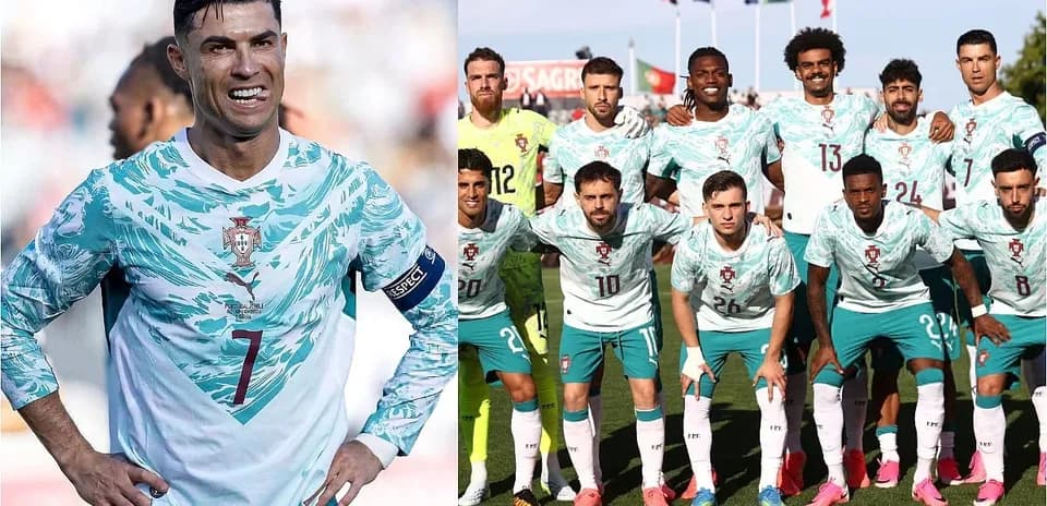 Portugal national team players posing for photo