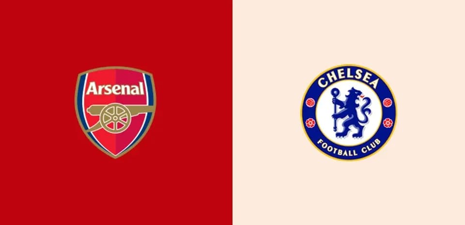 Arsenal and Chelsea football club logos side by side
