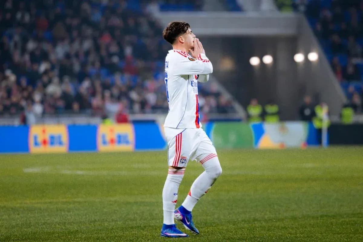 Player gesturing during a football match on field