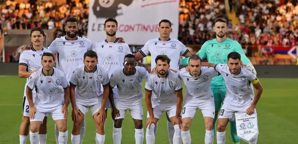 Ararat-Armenia team photo before UEFA match
