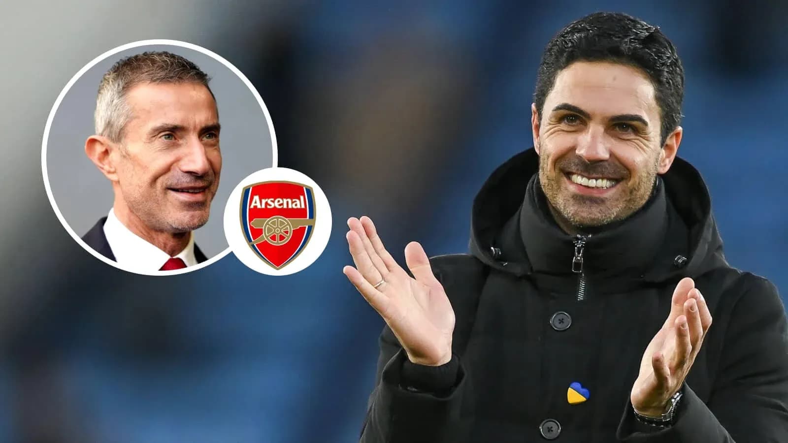 Mikel Arteta applauding during Arsenal match