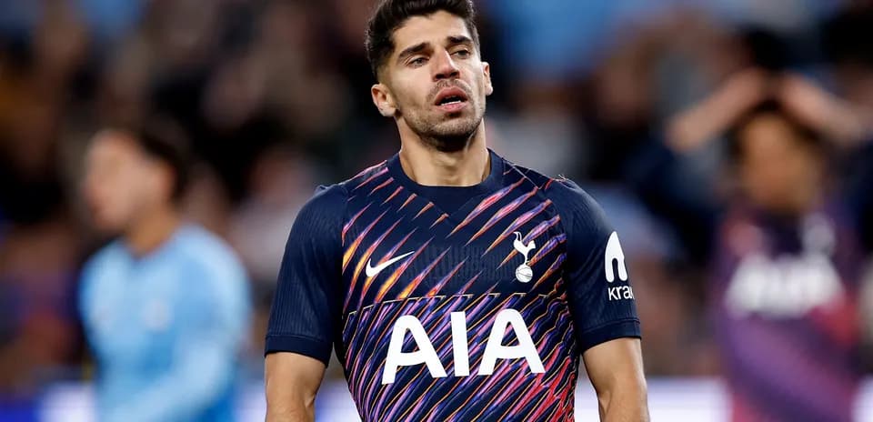 Tottenham player on the pitch during match