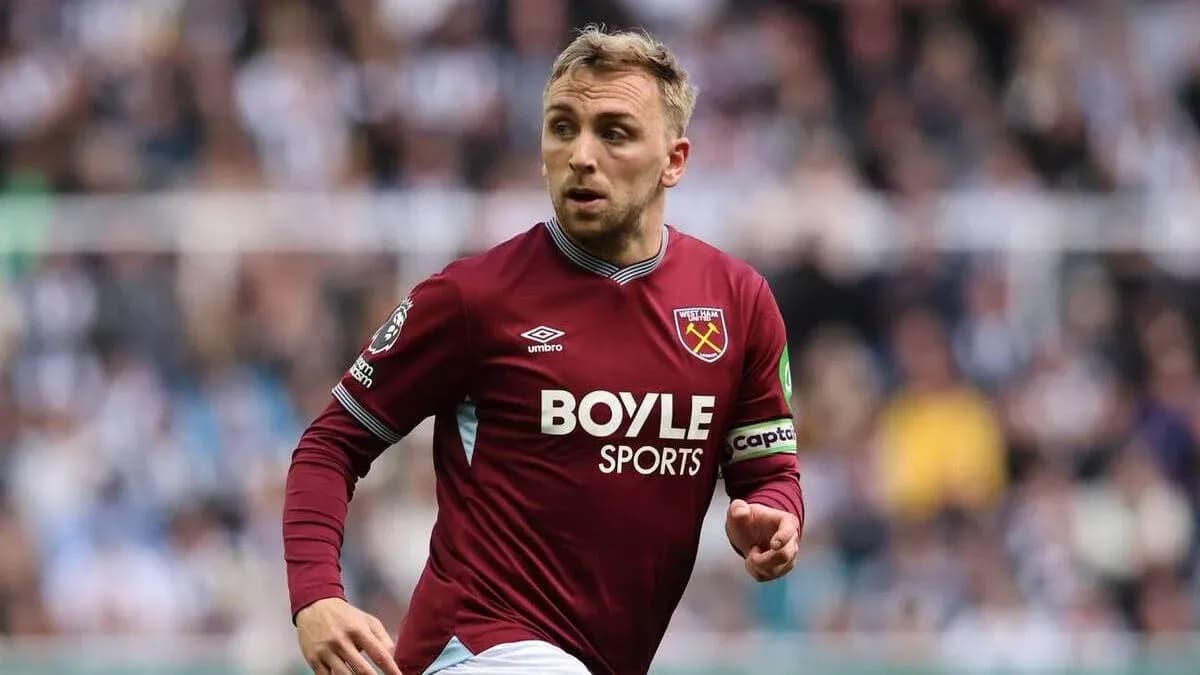 West Ham player in action during match