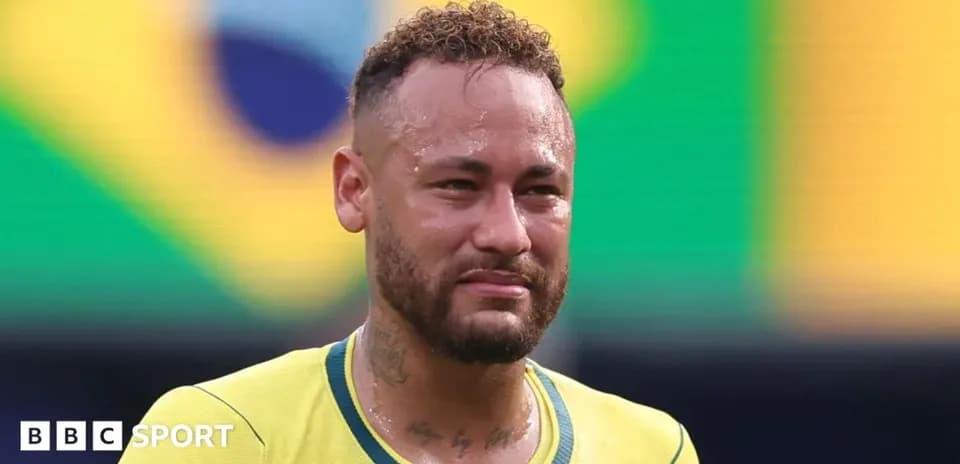 Neymar in Brazil kit after a match