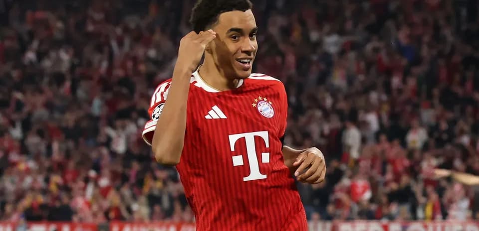 Bayern Munich player celebrating a goal