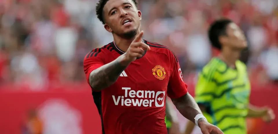 Player celebrating after scoring a goal for Manchester United