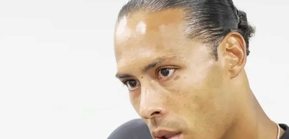 Player engaged in interview, focused expression