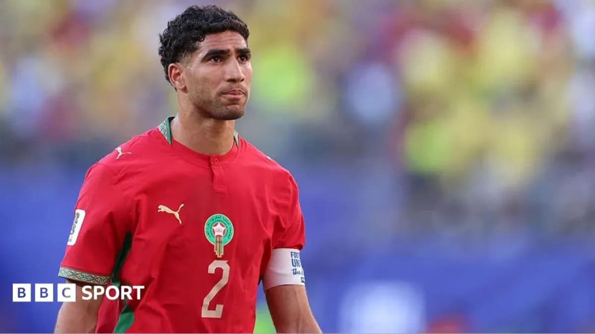 Morocco player in red jersey during match