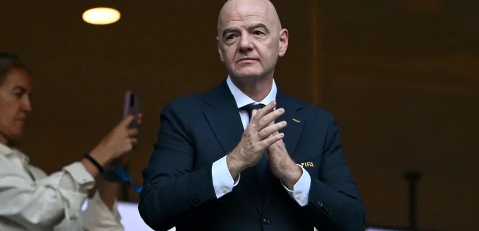 FIFA president Gianni Infantino applauding at event