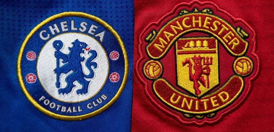 Chelsea and Manchester United football club logos