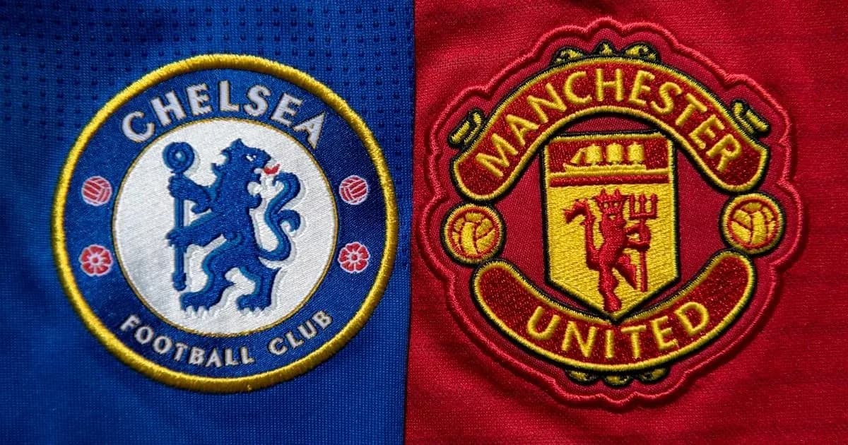 Chelsea and Manchester United football club logos