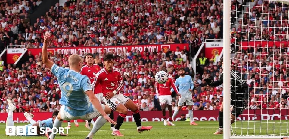 Player attempting a shot on goal during match