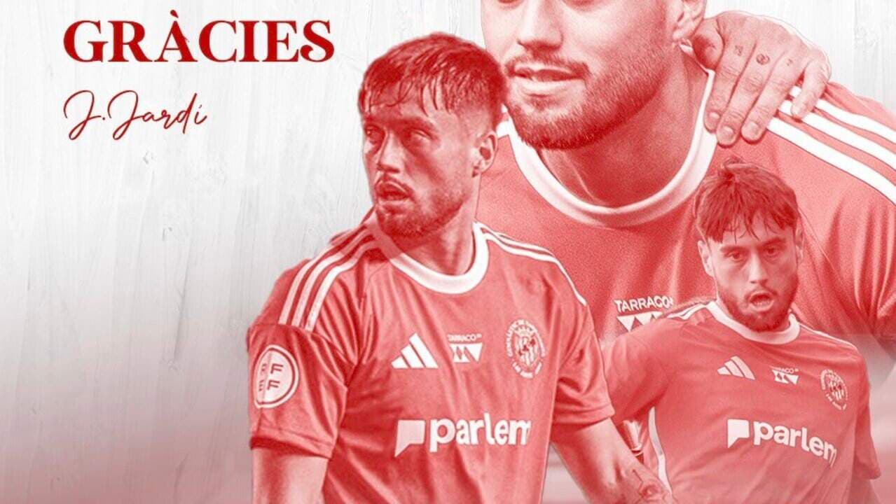 Player collage with text 'Gràcies J. Jardi'
