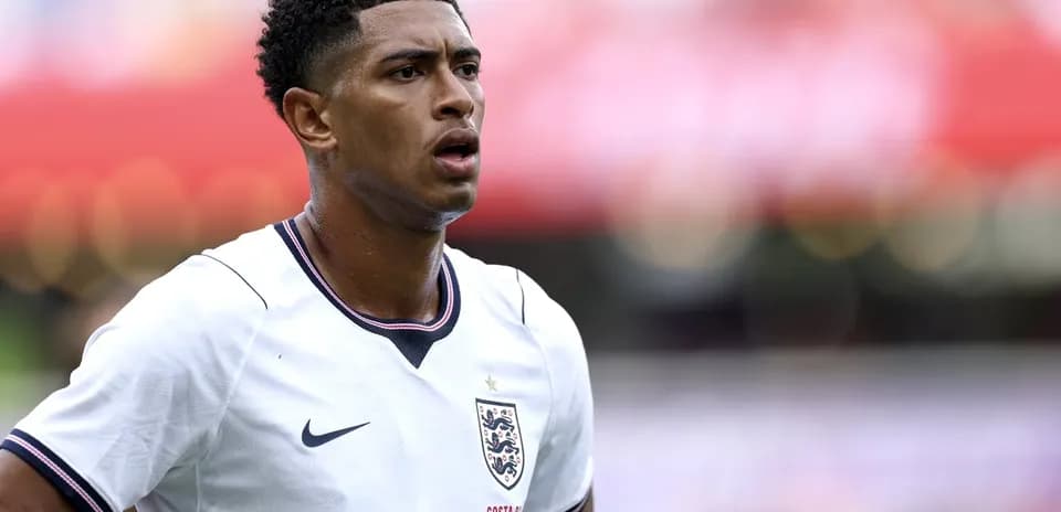 Player in England jersey during match