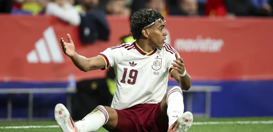 Spain player reacting during World Cup match