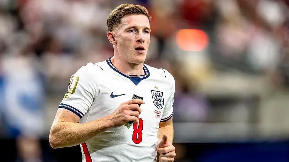 Player wearing England kit during a match