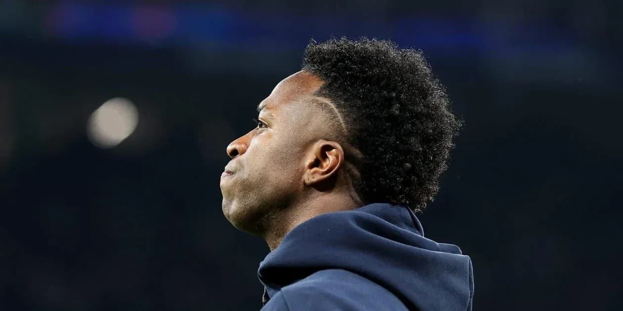 Player looking out during match warm-up