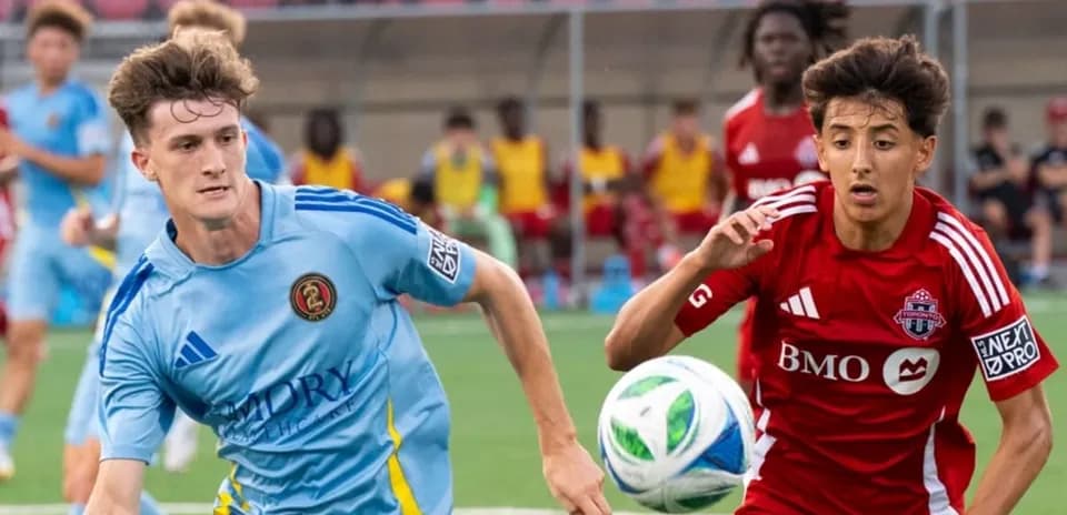 Players from Atlanta United II and Toronto II competing