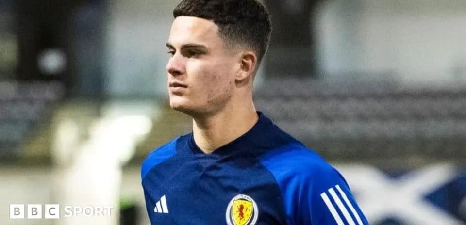 Player in Scotland training kit during session
