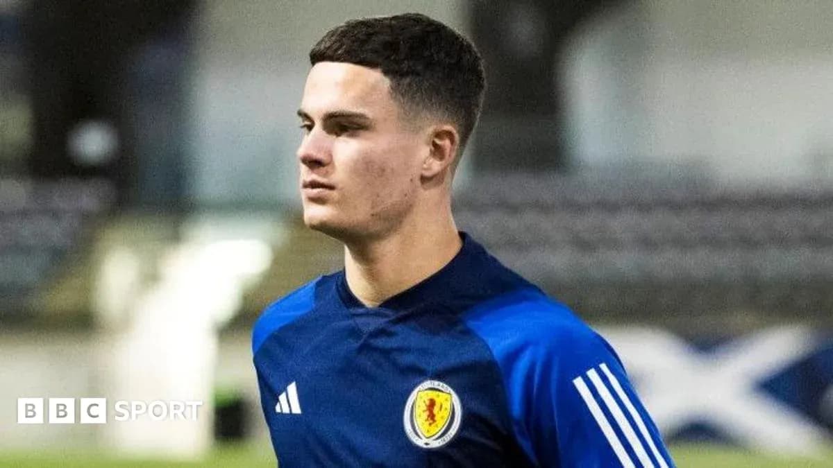 Player in Scotland training kit during session