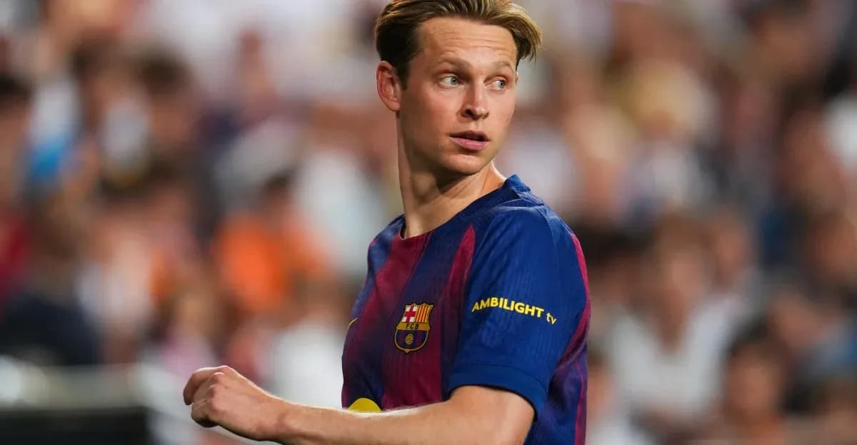 Player in FC Barcelona jersey during match