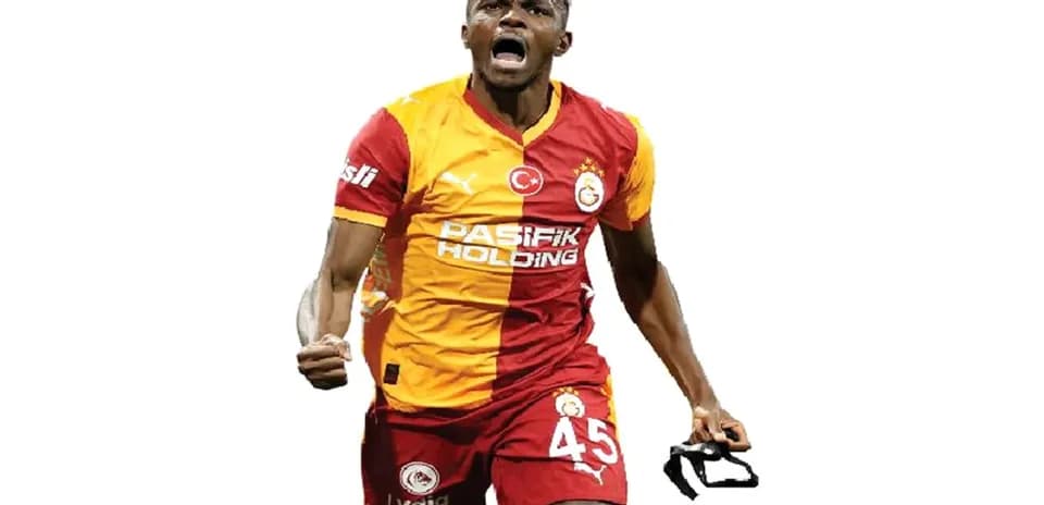 Player celebrating in Galatasaray jersey with number 45