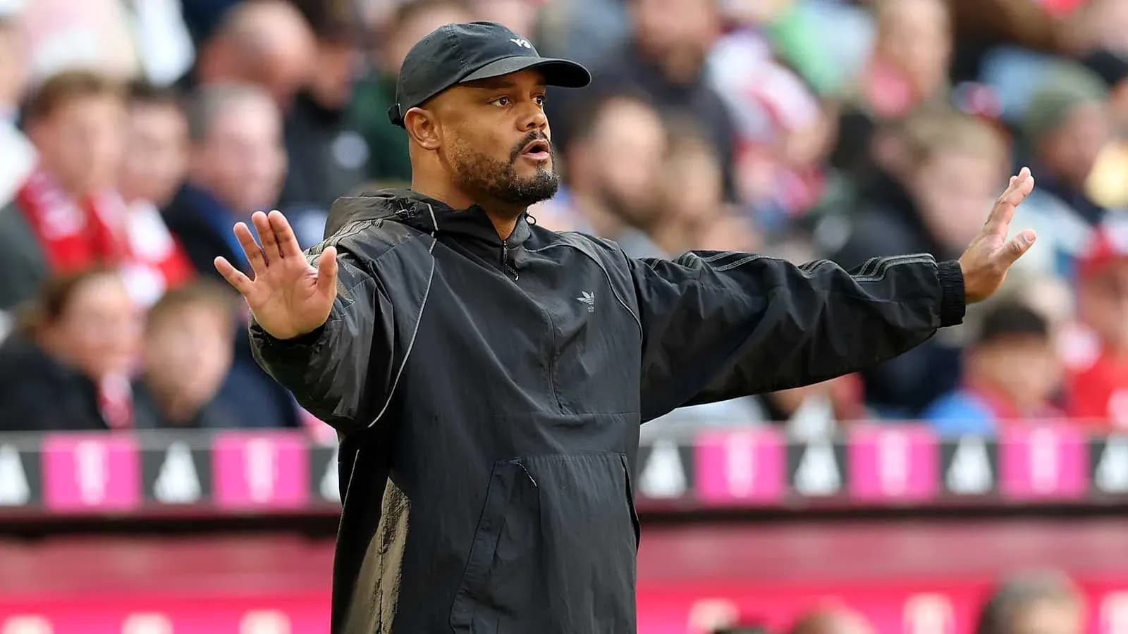 Coach gesturing during a match on the sideline