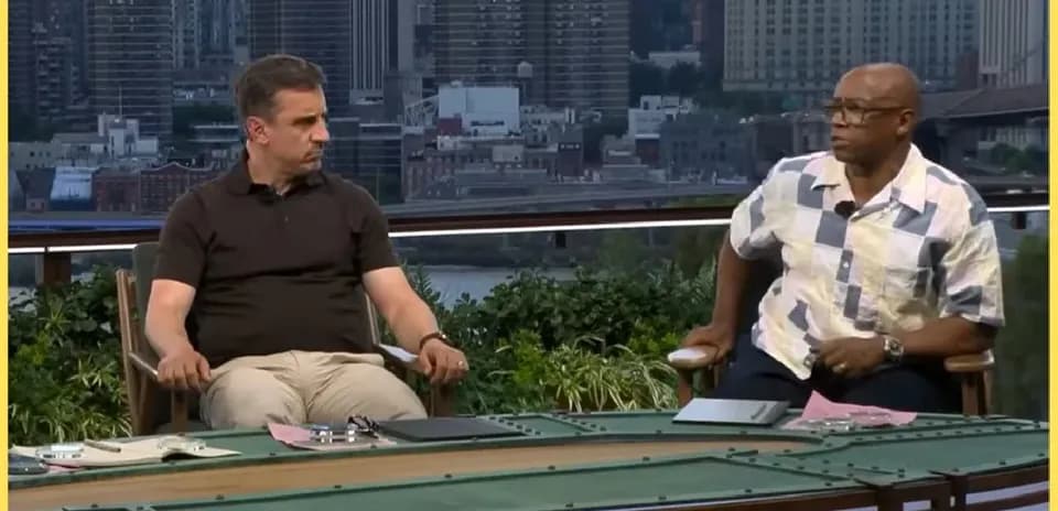 Two analysts discussing on outdoor set with city view