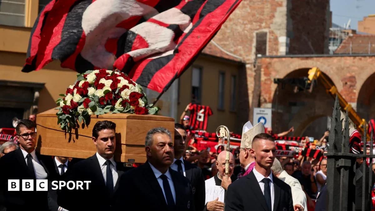 Funeral procession with a coffin and mourners