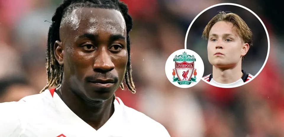 Player in Liverpool kit during match close-up