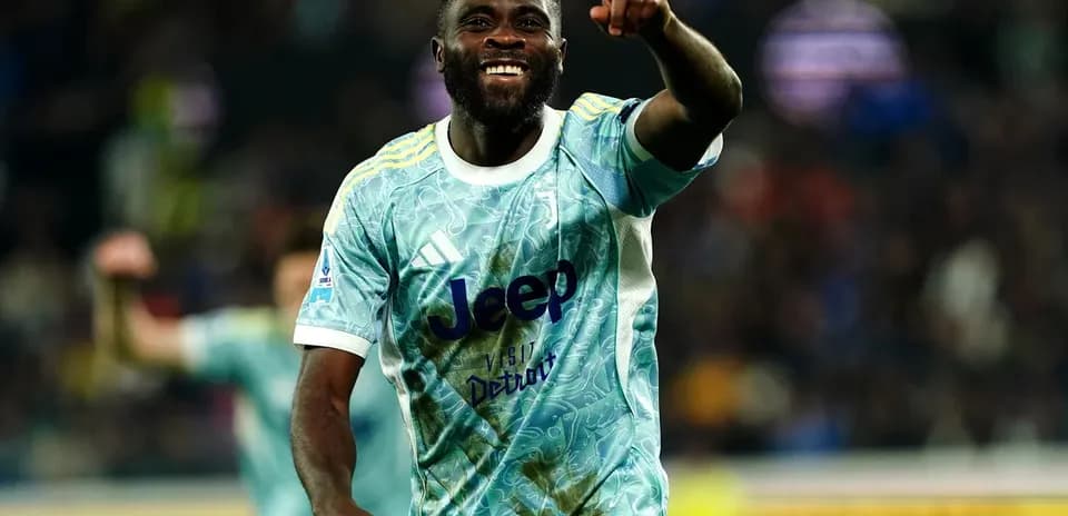 Juventus player celebrating during Serie A match