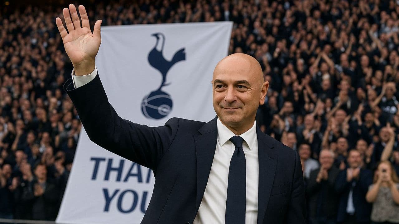 Executive waving to fans at Tottenham Hotspur stadium