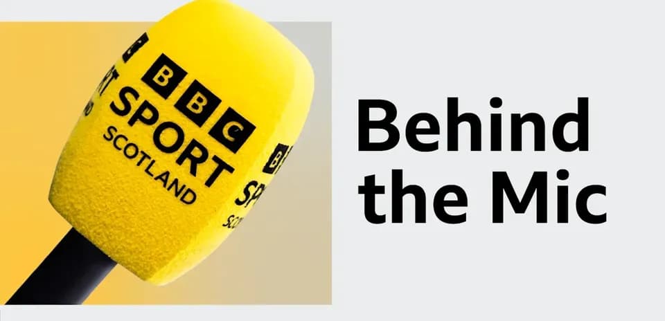 BBC Sport Scotland microphone with logo