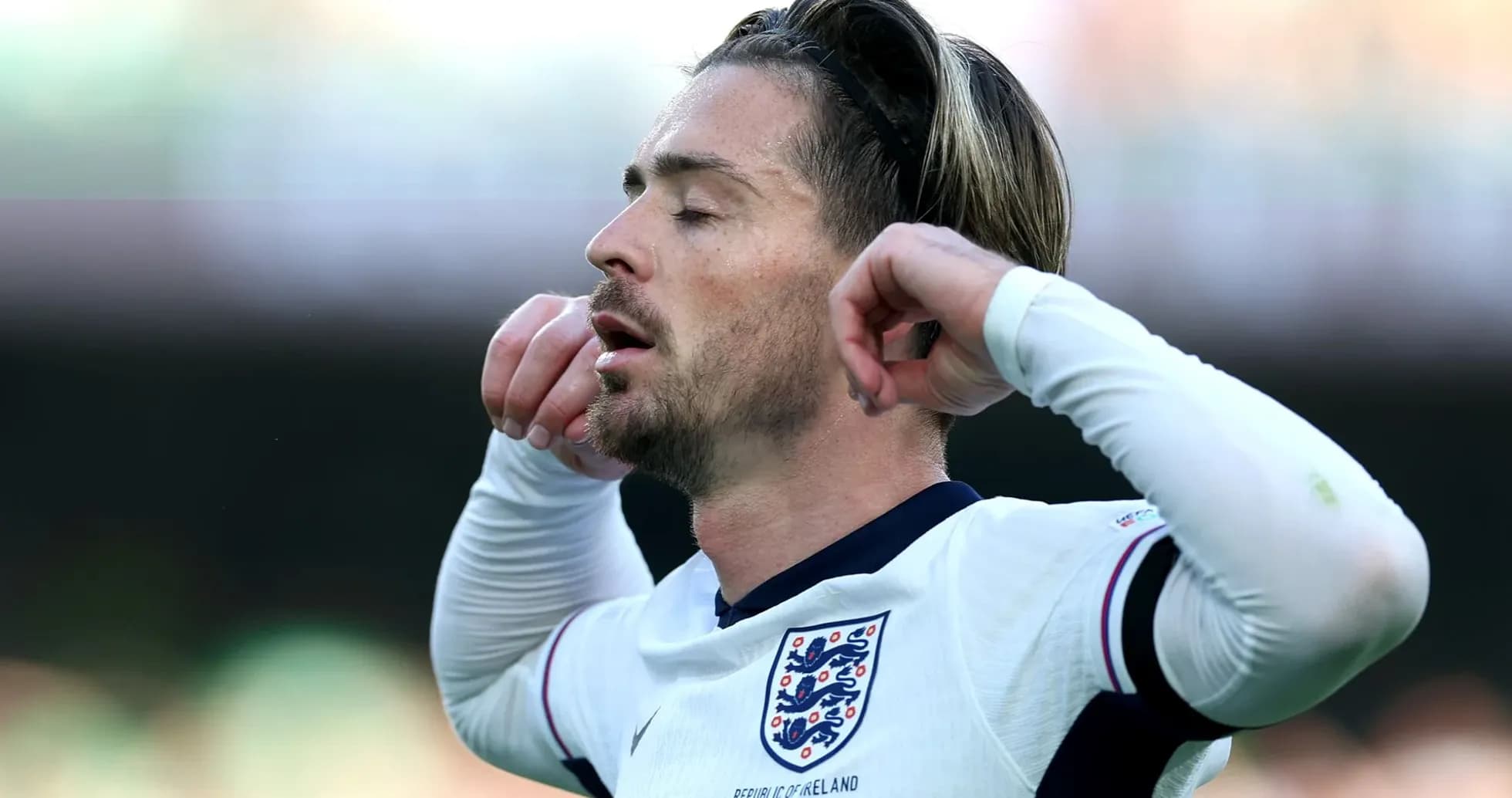 Player in England kit during match action