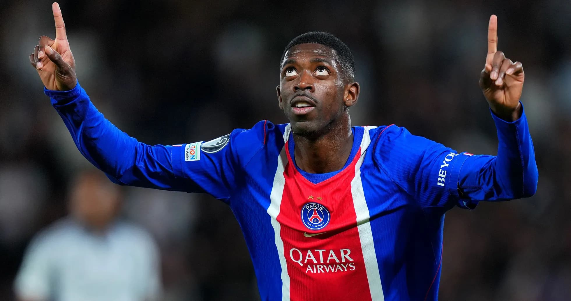 Player celebrating after scoring a goal for PSG