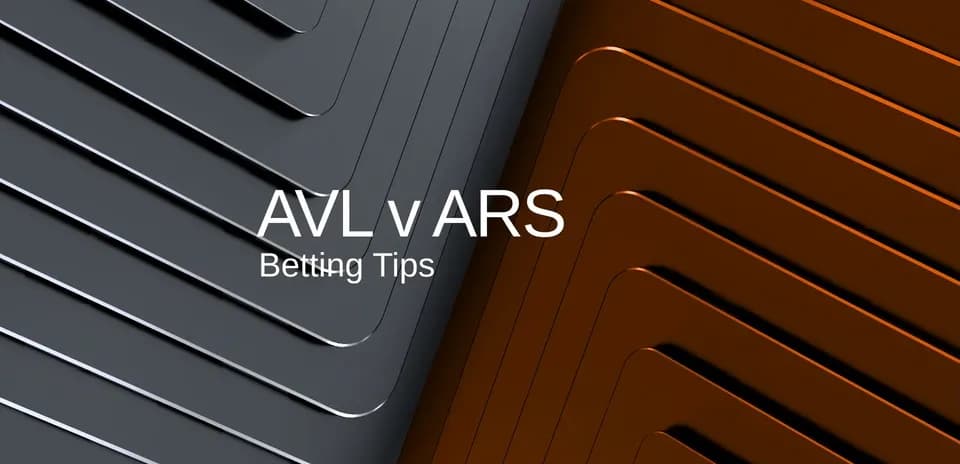 Graphic featuring AVL vs ARS betting tips