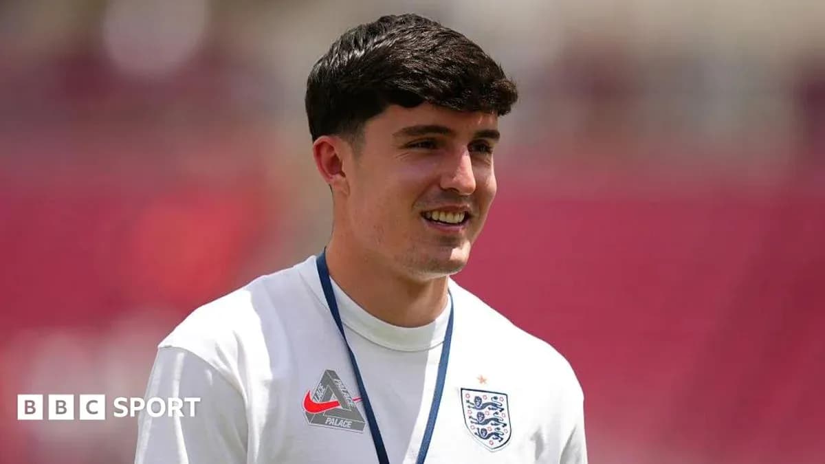 Player in England training kit during warm-up