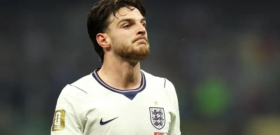 Player in England jersey during a match