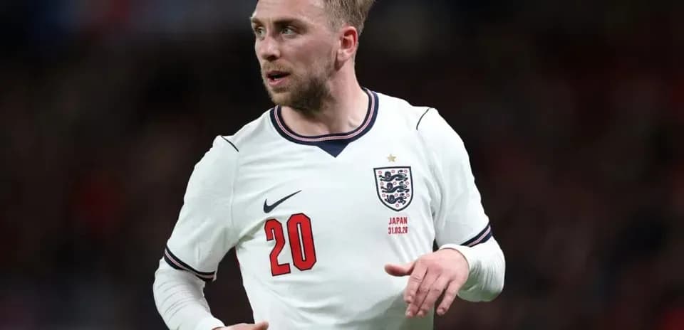 Player wearing England jersey during a match