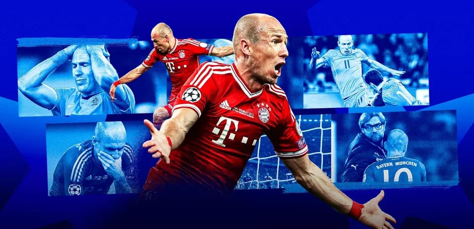 Arjen Robben celebrating goal with Bayern Munich highlights