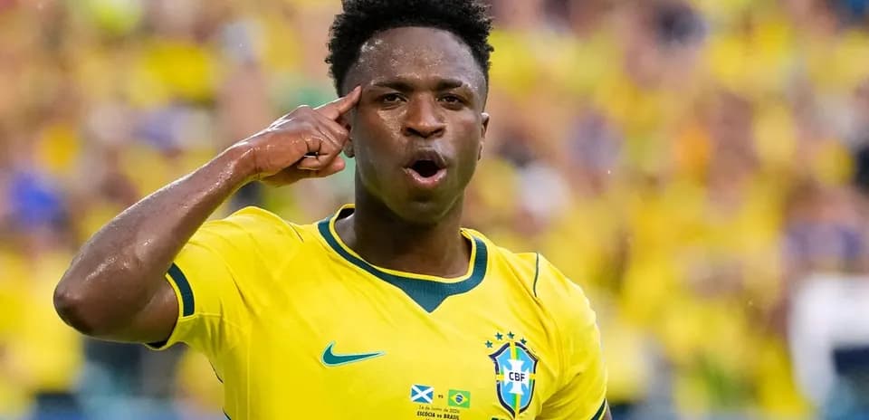 Player celebrating with finger salute during match